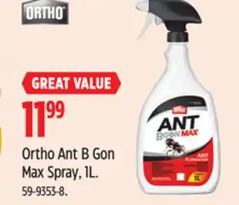 Canadian Tire Ortho ant b gon max spray, 1l offer