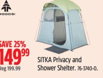 Canadian Tire Woods sitka privacy and shower shelter offer