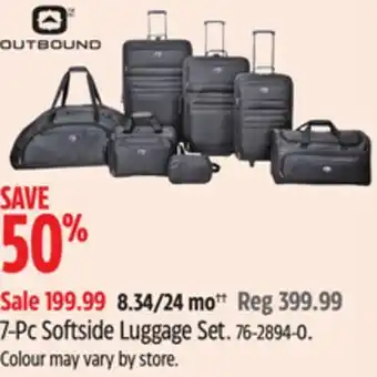 Canadian Tire Outbound 7-pc softside luggage set offer