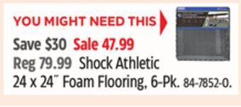 Canadian Tire Shock athletic 24 x 24˝ foam flooring, 6-pk offer