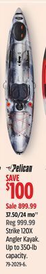 Canadian Tire Pelican strike 120x angler kayak offer