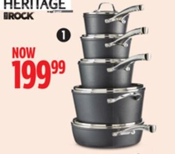 Canadian Tire Heritage the rock 10-pc non-stick diamond cookset offer