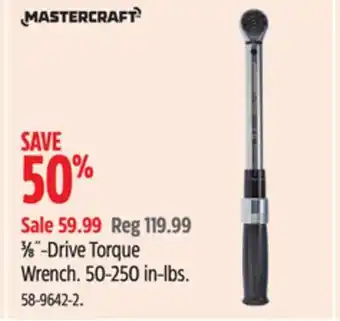 Canadian Tire Mastercraft 3⁄8˝-drive torque wrench offer