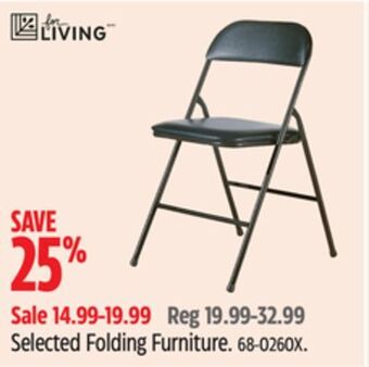 Canadian Tire For living selected folding furniture offer
