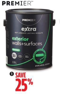 Canadian Tire Premier extra exterior paint offer