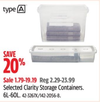 Canadian Tire Type a selected clarity storage containers offer