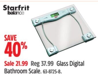 Canadian Tire Starfrit glass digital bathroom scale offer