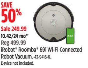 Canadian Tire Irobot roomba 691 wi-fi connected robot vacuum offer