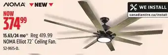 Canadian Tire Noma elliot 72 ceiling fan offer