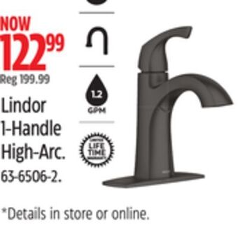 Canadian Tire Moen lindor 1-handle high-arc offer