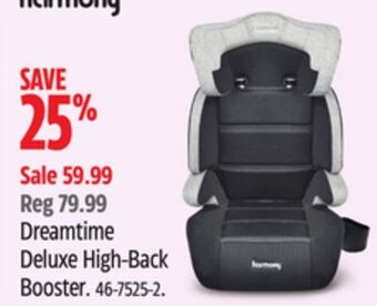 Canadian Tire Harmony dreamtime deluxe high-back booster offer
