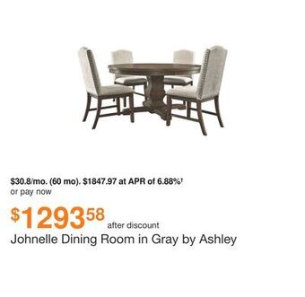 Ashley Furniture Johnelle dining room in gray by ashley offer