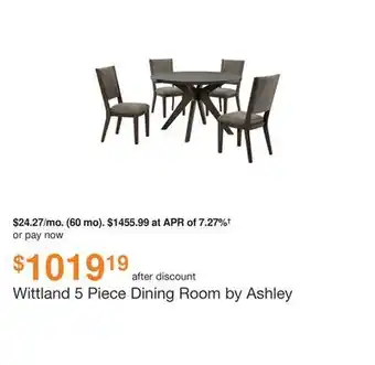Ashley Furniture Wittland 5 piece dining room by ashley offer