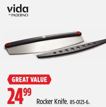 Canadian Tire Vida by paderno rocker knife offer