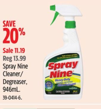 Canadian Tire Spray nine cleaner/ degreaser, 946ml offer