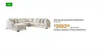 Ashley Furniture Ashley lerenza 4 piece sectional offer