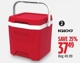 Canadian Tire Igloo cool 12 hard cooler, red offer