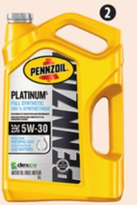 Canadian Tire Pennzoil platinum synthetic motor oil offer