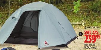 Canadian Tire Woods cascade 4-person tent offer