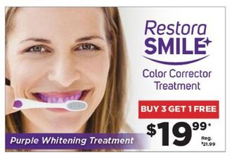 Showcase Restorasmile color corrector treatment offer