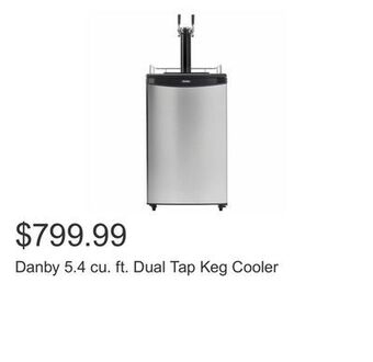 Costco Danby 5.4 cu. ft. dual tap keg cooler offer