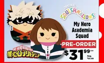 Showcase Original squishmallows my hero academia squad offer