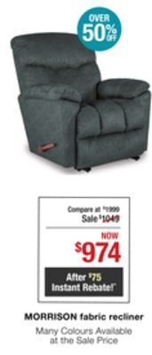 La Z Boy Morrison fabric recliner offer