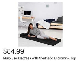 Costco Multi-use mattress with synthetic micromink top offer