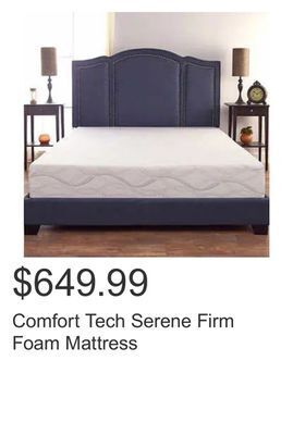 Costco Comfort tech serene firm foam mattress offer