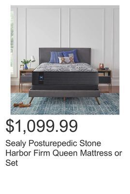 Costco Sealy posturepedic stone harbor firm queen mattress or set offer
