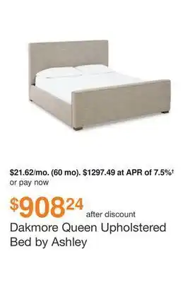 Ashley Furniture Dakmore queen upholstered bed by ashley offer