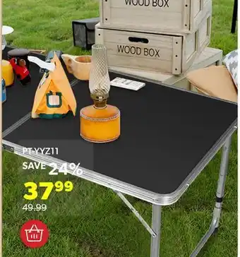 Shopper+ Portable folding camping table with adjustable height for picnic beach bbq, aluminum - phat offer