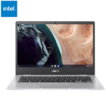 Best Buy Asus cx1 14 chromebook - transparent silver (intel celeron n4500/64gb emmc/8gb ram/chrome os) offer