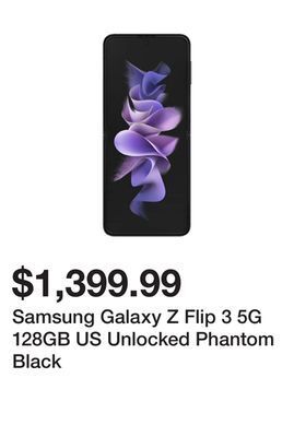 Newegg Samsung galaxy z flip 3 5g 128gb us unlocked phantom black offer