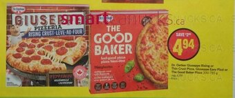 FreshCo Dr. Oetker Giuseppe Rising or Thin Crust Pizza, Giuseppe Easy Pizzi or The Good Baker Pizza offer