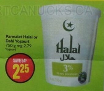 FreshCo Parmalat Halal or Dahi Yogourt 750 g offer