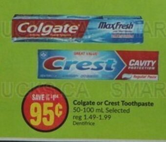 FreshCo Colgate or Crest Toothpaste offer