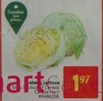 Walmart Iceberg Lettuce offer