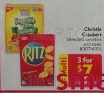 Walmart Christie Crackers offer