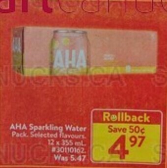 Walmart AHA Sparkling Water offer