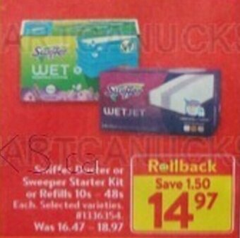 Walmart Swiffer Duster or Sweeper Starter Kit or Refills offer