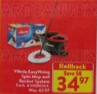 Walmart Vileda EasyWring Spin Mop and Bucket System offer