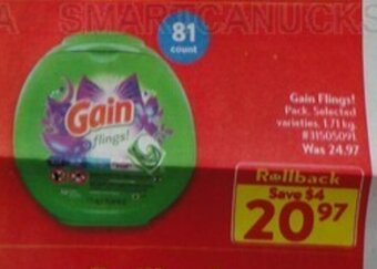 Walmart Gain Flings offer