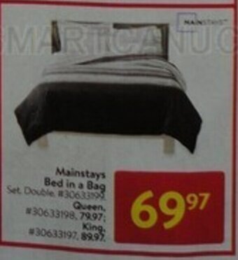 Walmart Mainstays Bed in a Bag offer