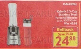 Walmart Kalorik 2.5-Cup Stainless Steel Personal Blender offer
