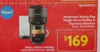 Walmart Nespresso Vertuo Pop Single-Serve Coffee & Espresso Machine offer