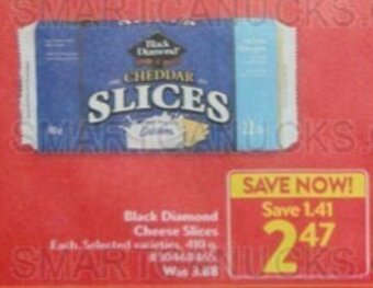 Walmart Black Diamond Cheese Slices offer