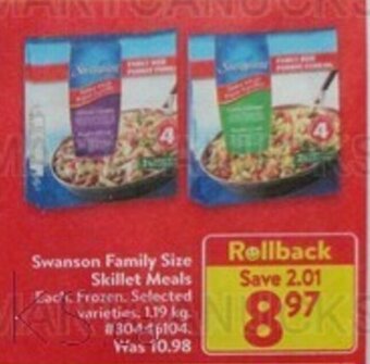 Walmart Swanson Family Size Skillet Meals offer