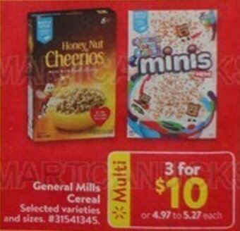 Walmart General Mills Cereal offer