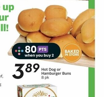 Sobeys Hot Dog or Hamburger Buns 8 pk offer